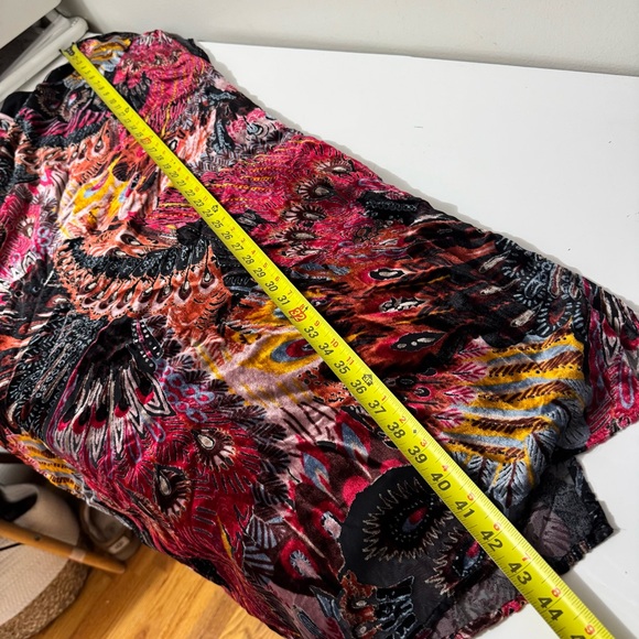 Anthropologie| danielrainn velvet Red and Black Cocktail Midi Dress - Picture 6 of 8